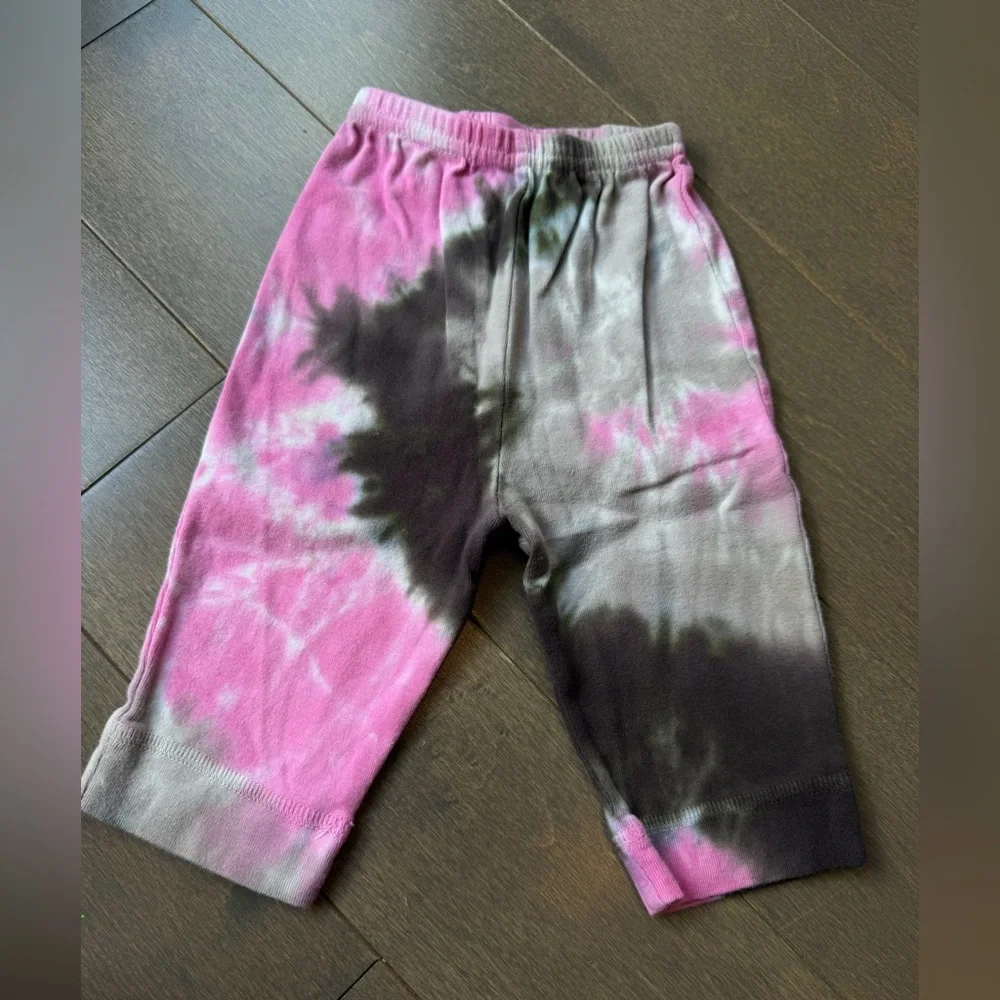 Pink & Brown Tie-Dye Matching Baby Outfit
